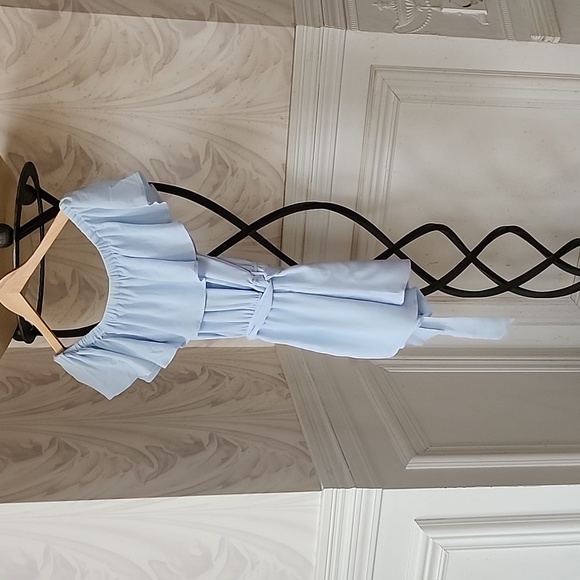 Forever 21 Shorts The Cutest Baby Blue Romper Dress By Forever 2 Poshmark